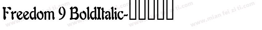 Freedom 9 BoldItalic字体转换